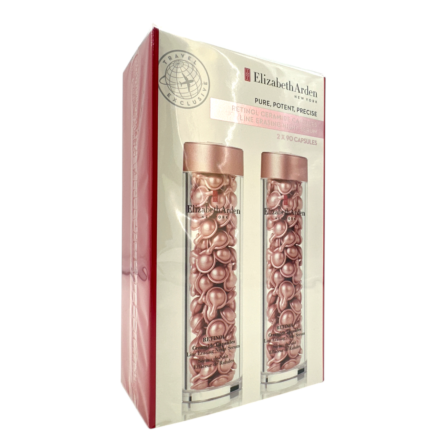 Elizabeth Arden Ceramide Retinol Night Capsules – Anti-aging serum in 60 or 180 capsules, available at Zakura Global