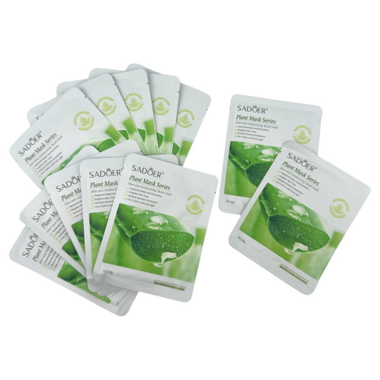 SADOER Aloe Vera Moisturizing Facial Mask 10+2pcs