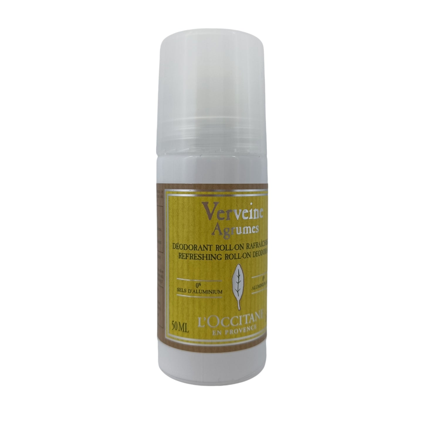 L'Occitane Citrus Verbena Roll-On Deodorant – 50ml bottle with refreshing citrus scent, available at Zakura Global for gentle and effective odor care.