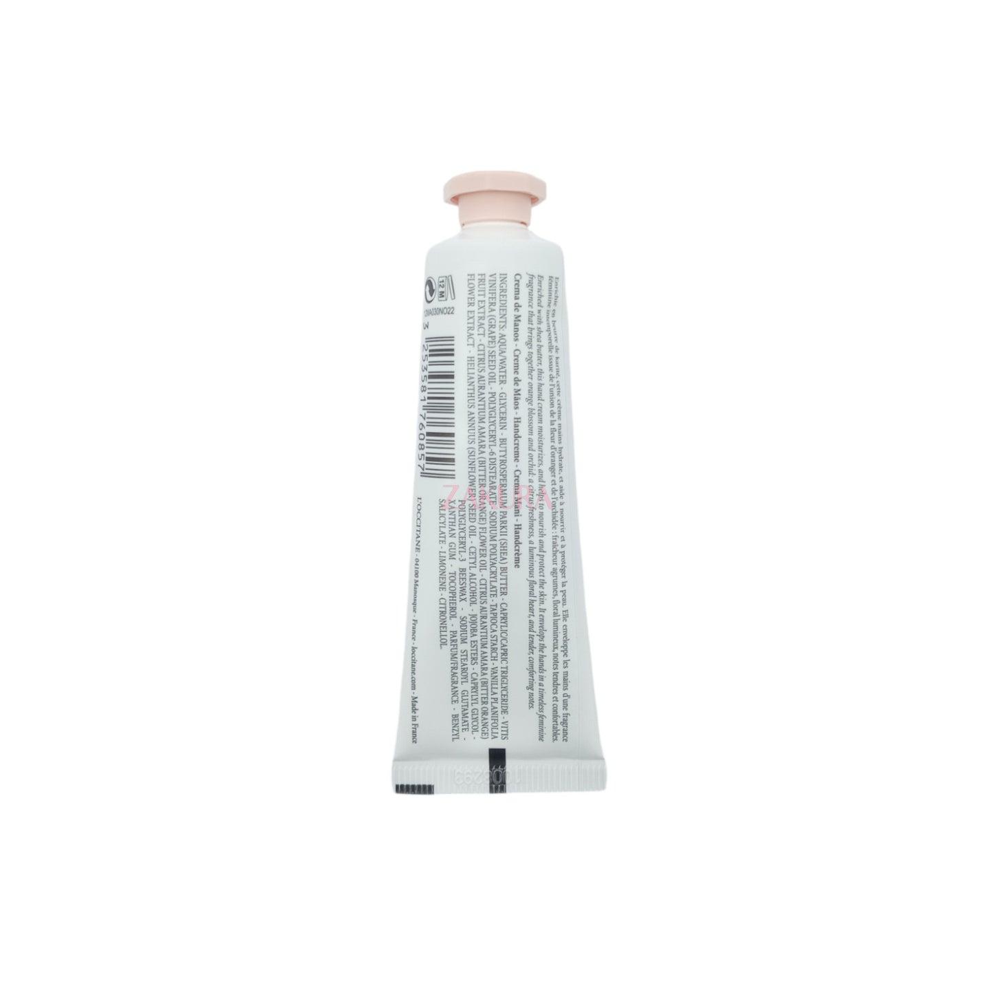 L'Occitane Hand Cream 30ml – Nourishing shea butter hand cream in a sleek silver tube, available at Zakura Global for soft, smooth hands.