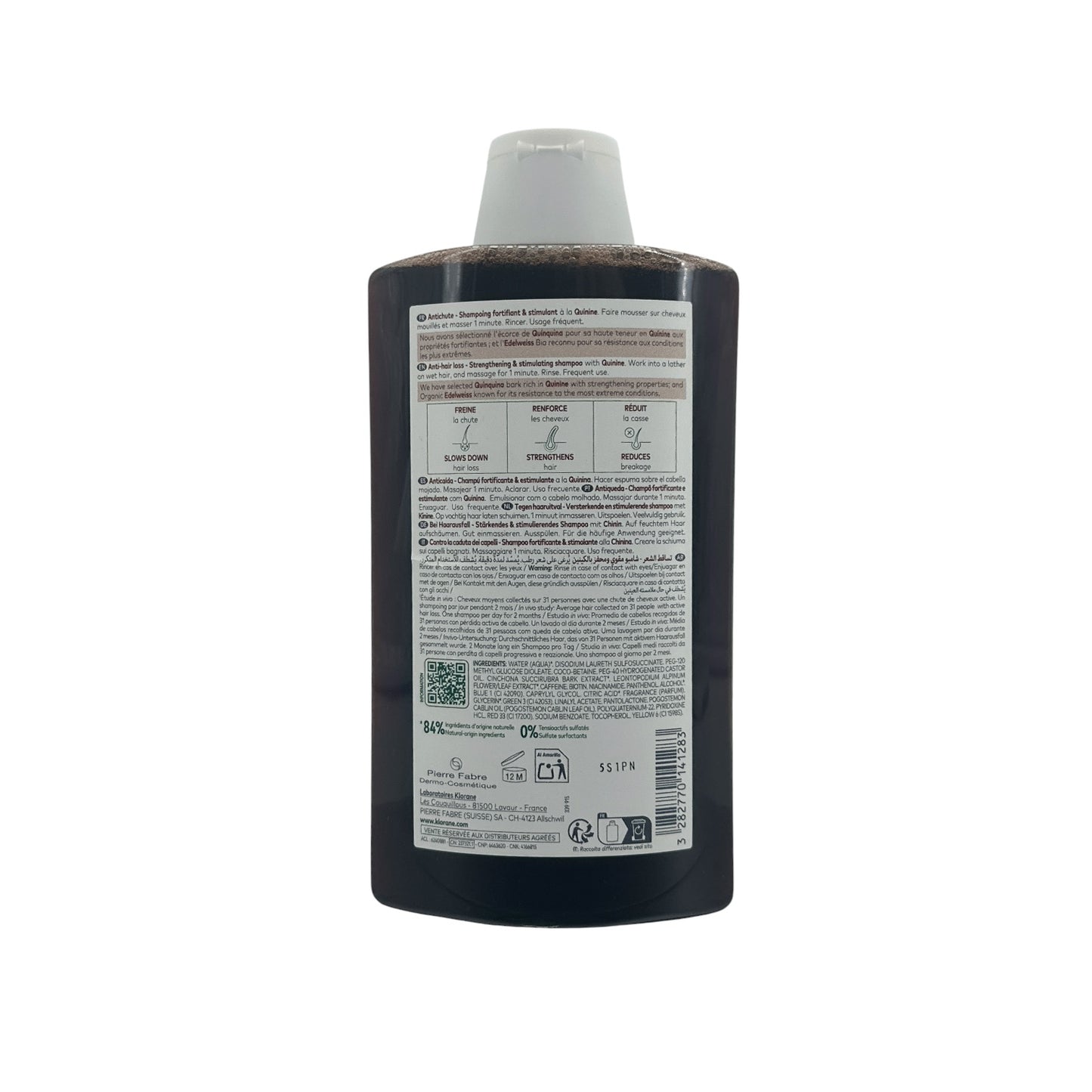 Klorane Shampoo with Quinine & Organic Edelweiss 400ml