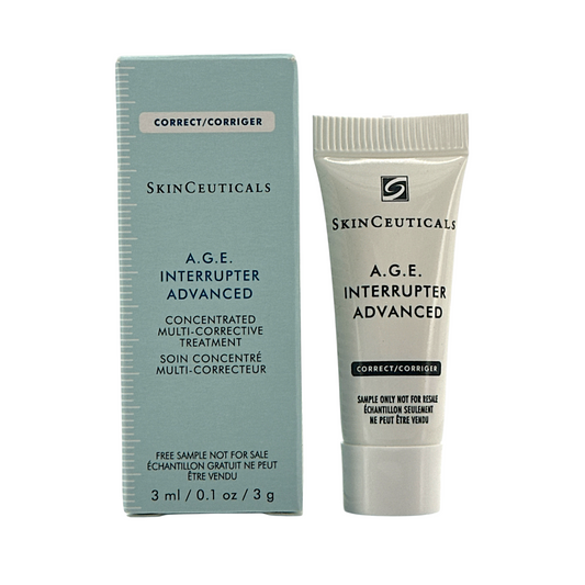 SkinCeuticals AGE Interrupter Advanced Treatment – Mini 3ml, anti-aging cream for mature skin, available at Zakura Global.