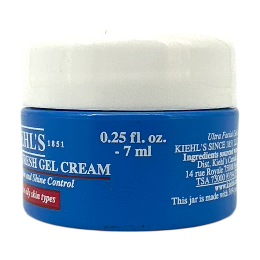 Kiehl's Ultra Facial Fresh Gel Cream – 7ml mini lightweight gel moisturizer for oily skin, available at Zakura Global.