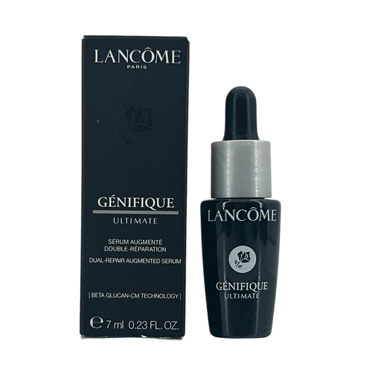 Lancôme Génifique Ultimate Dual-Repair Augmented Serum – Mini 7ml anti-aging serum with Beta Glucan, available at Zakura Global.