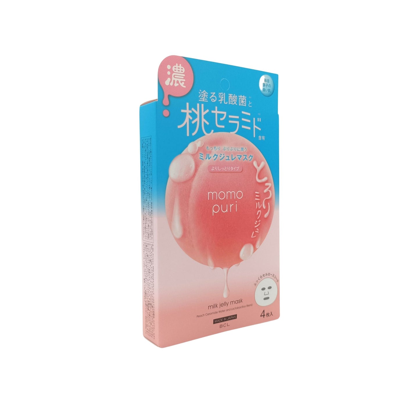 BCL Momopuri Jelly Mask/Jelly Mask Cool/Milk Jelly Mask/Milky Serum Mask 4pcs