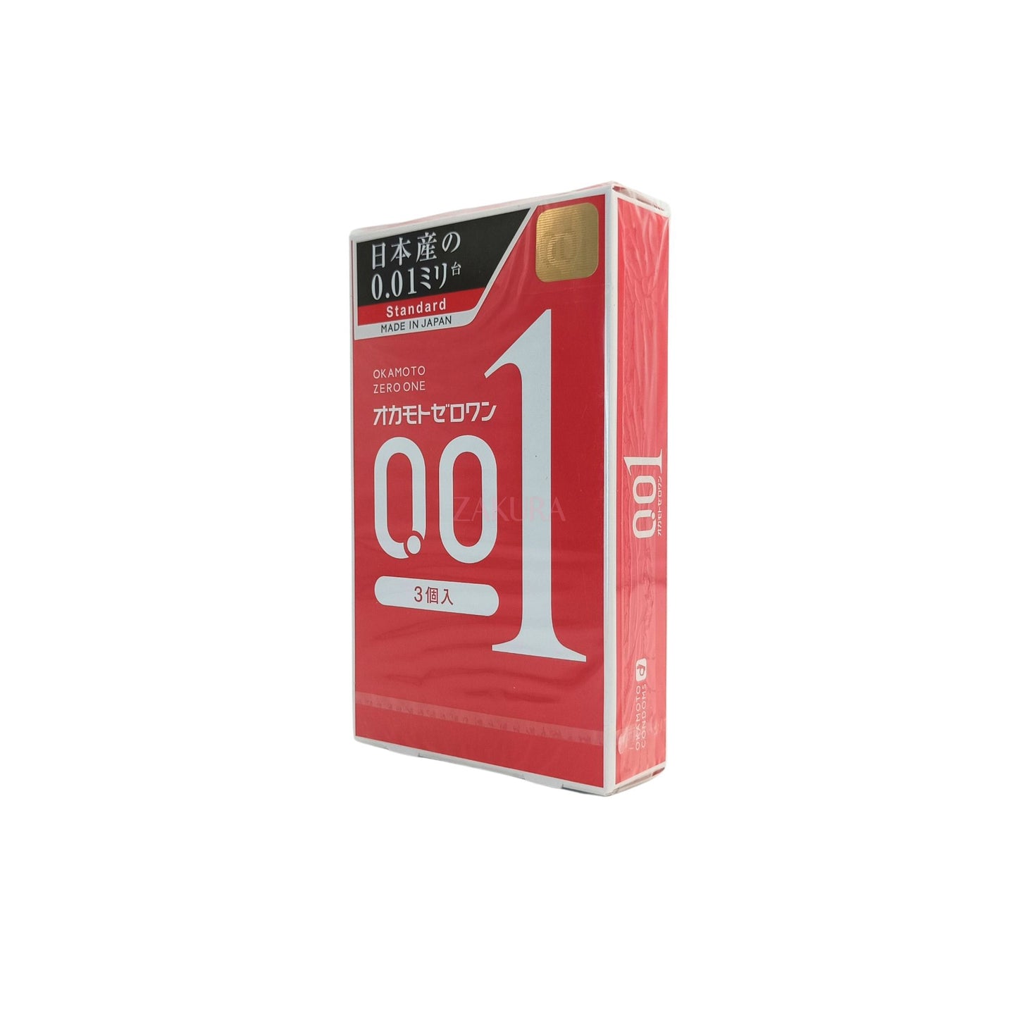Okamoto Super thin 0.01 Condom 3pcs (Standard Size/L Size) Standard Size