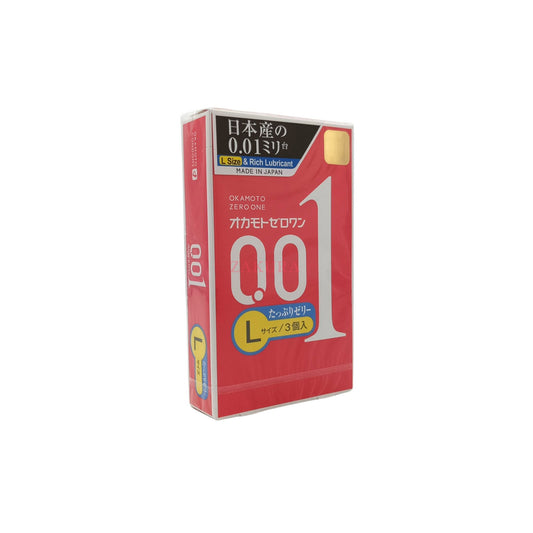Okamoto Japan Edit. Super Thin 0.01 Condom (L Size + Rich 3pcs