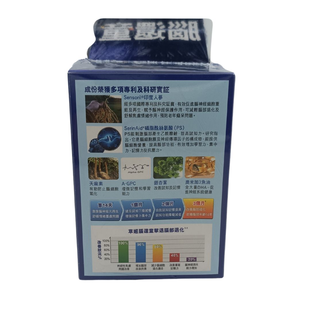 Herbs Brain Pro 60 Tablets for Memory and Focus Support by Zakura Global