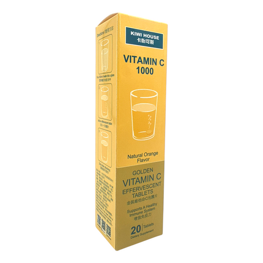 KIWI HOUSE Gold Vitamin C 1000 mg effervescent tablets 20 tab 20caps