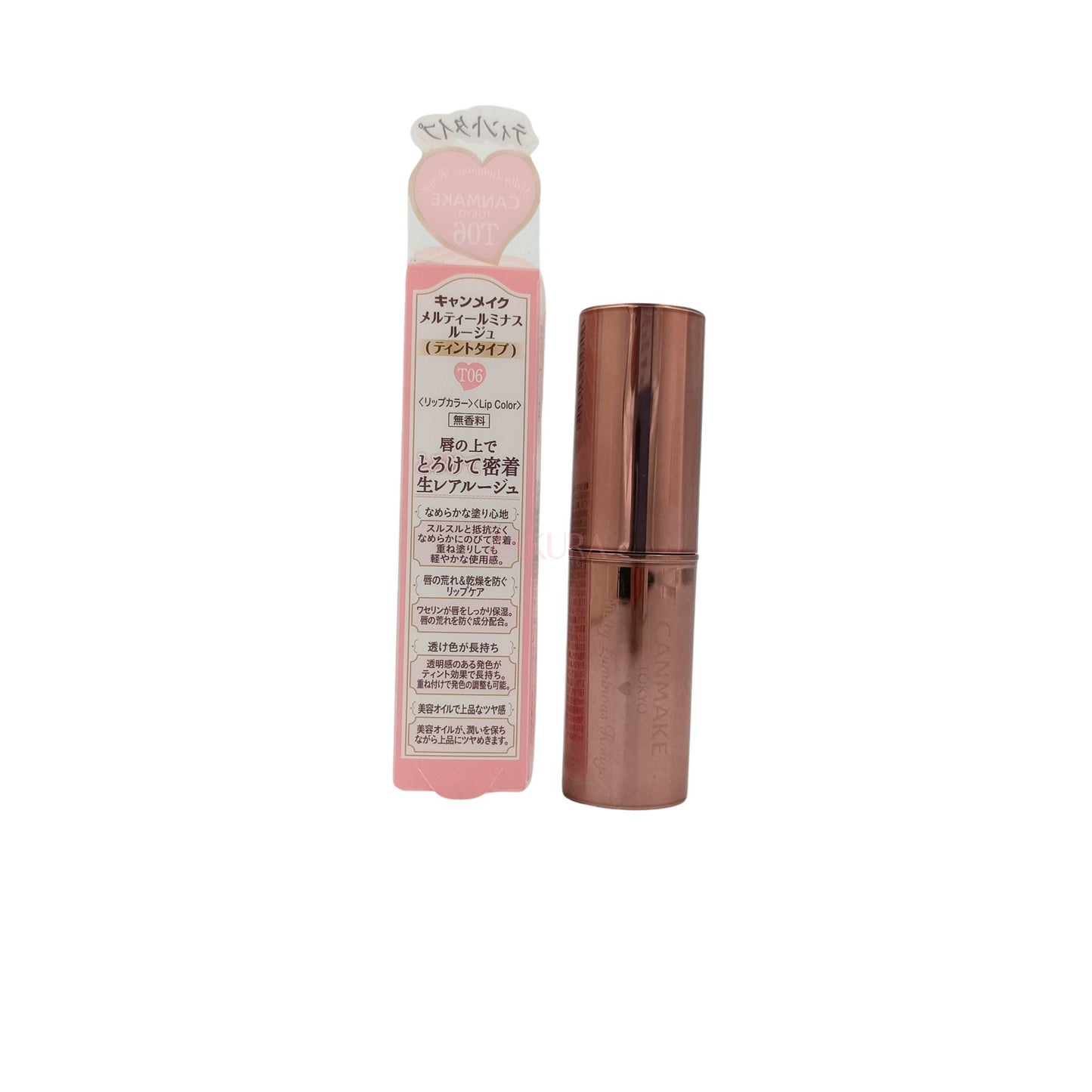 Canmake Melty Luminous Rouge (Tint type) - (T03/T04/T06) 3.8g T06 Sakura Angel