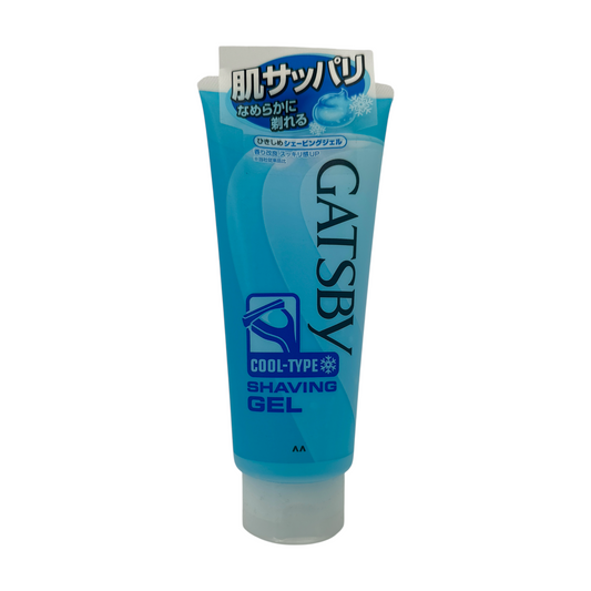 Gatsby Shaving Gel Cool Type – 130g tube with cooling formula, available at Zakura Global.