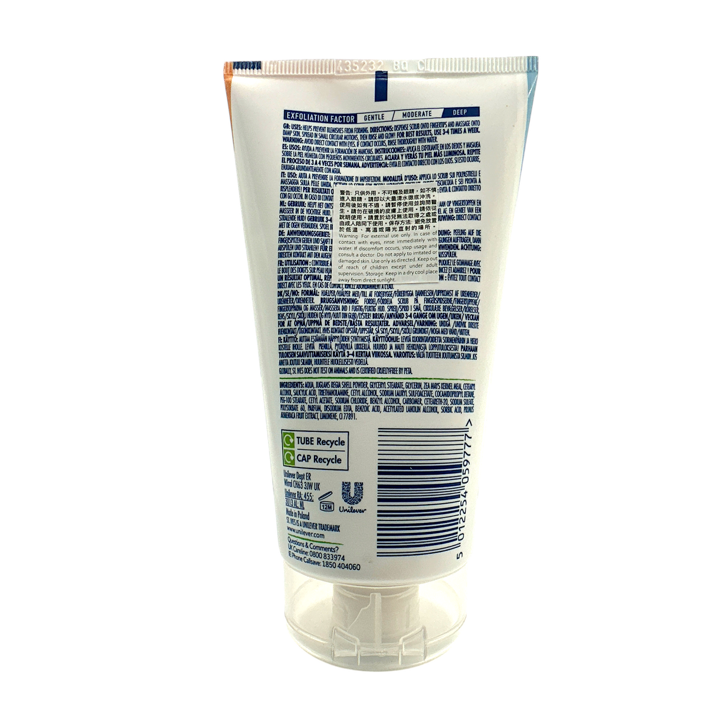 ST. IVES Blemish Control Apricot Facial Scrub – 150ml, exfoliating cleanser with salicylic acid and walnut shell, available at Zakura Global.