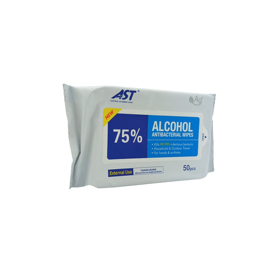 AST 75% Alcohol Antibacterial Wipes 50pcs