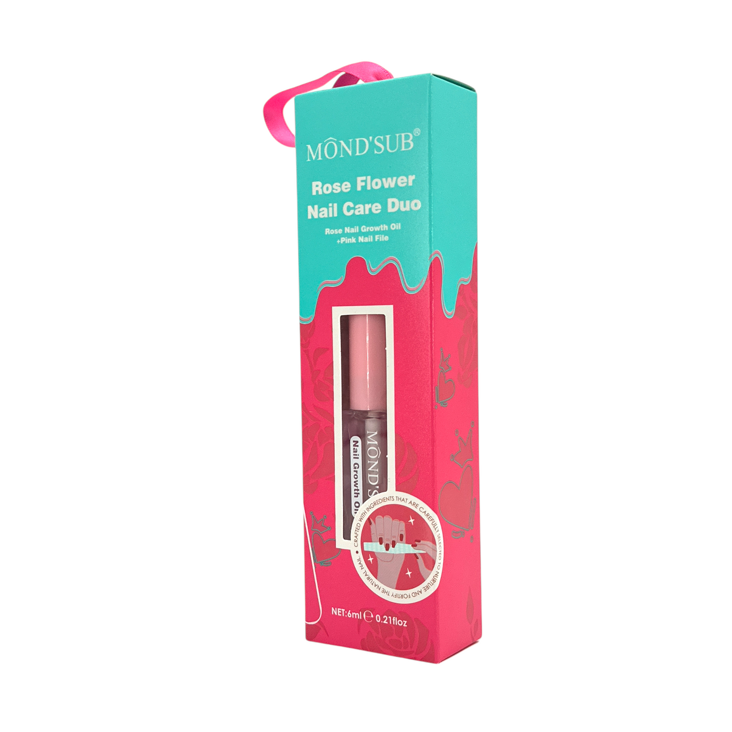 MOND'SUB Rose Flower Nail Care Duo 1set