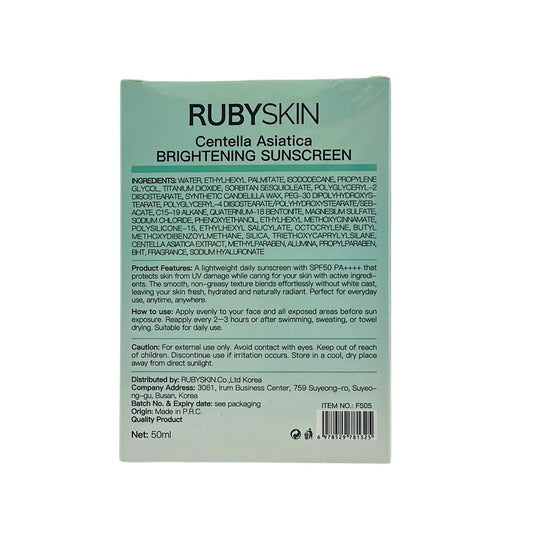RUBYSKIN Functional Sunscreen - Vitamin C SPF50+ 50g