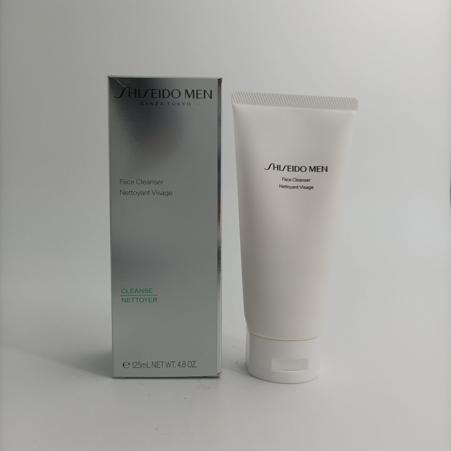 Shiseido Men Face Cleanser 125ml – 2-in-1 foaming face wash and shaving cream for men, available at Zakura Global.