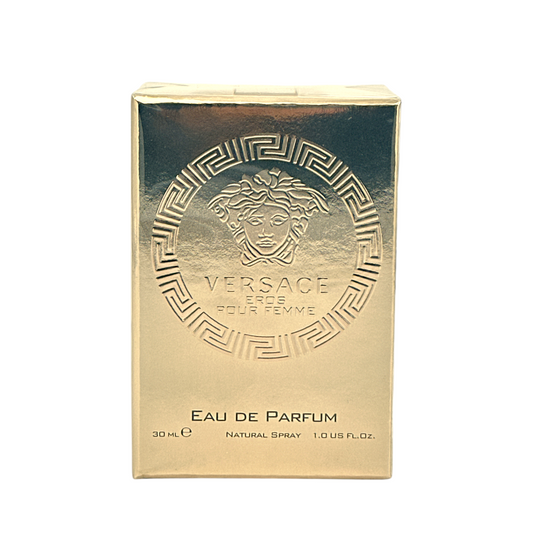 Versace Eros Pour Femme Eau De Parfum 30ml – luxury floral citrus perfume for women in elegant travel-size bottle, available at Zakura Global.