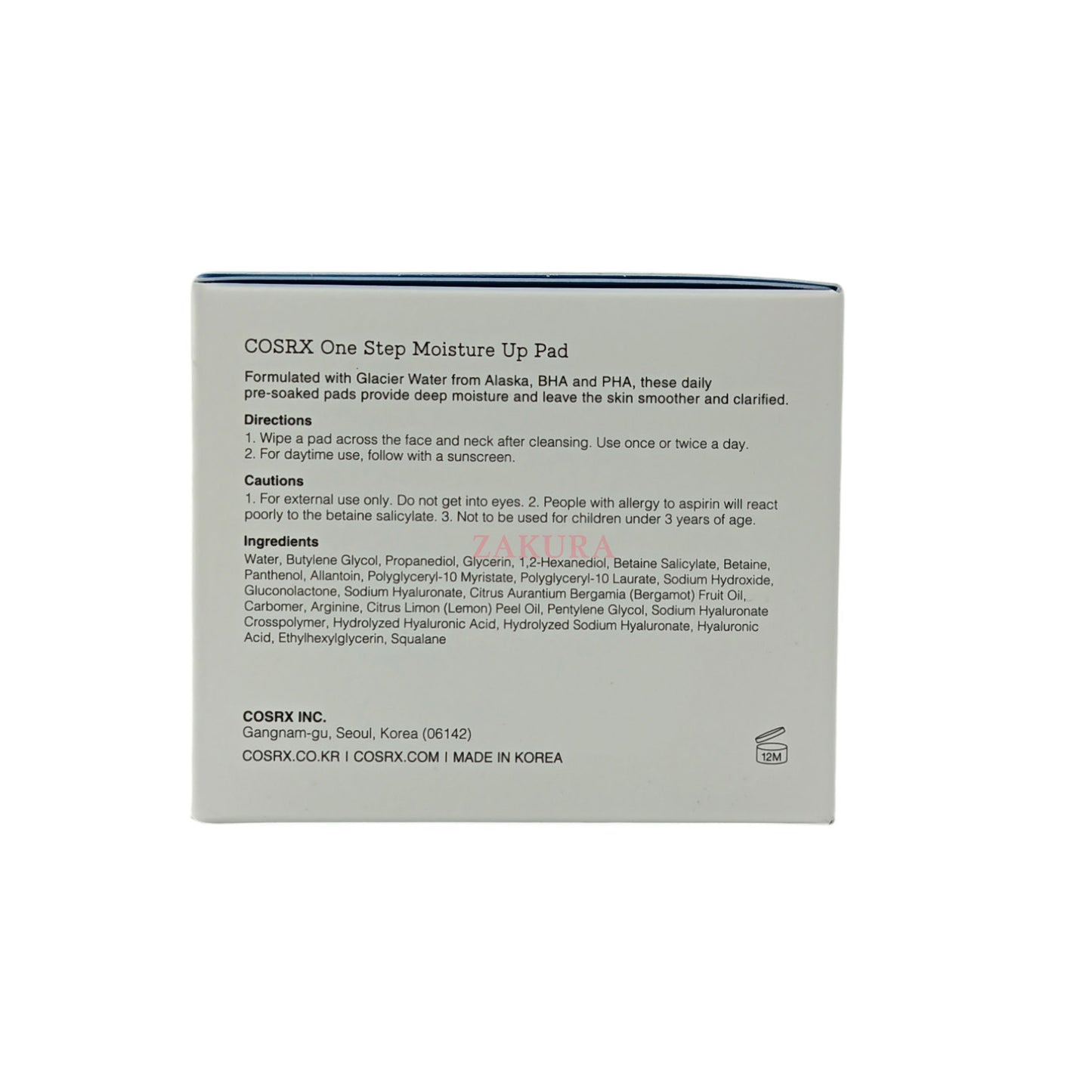 COSRX One Step Moisture Up Pad 70pads