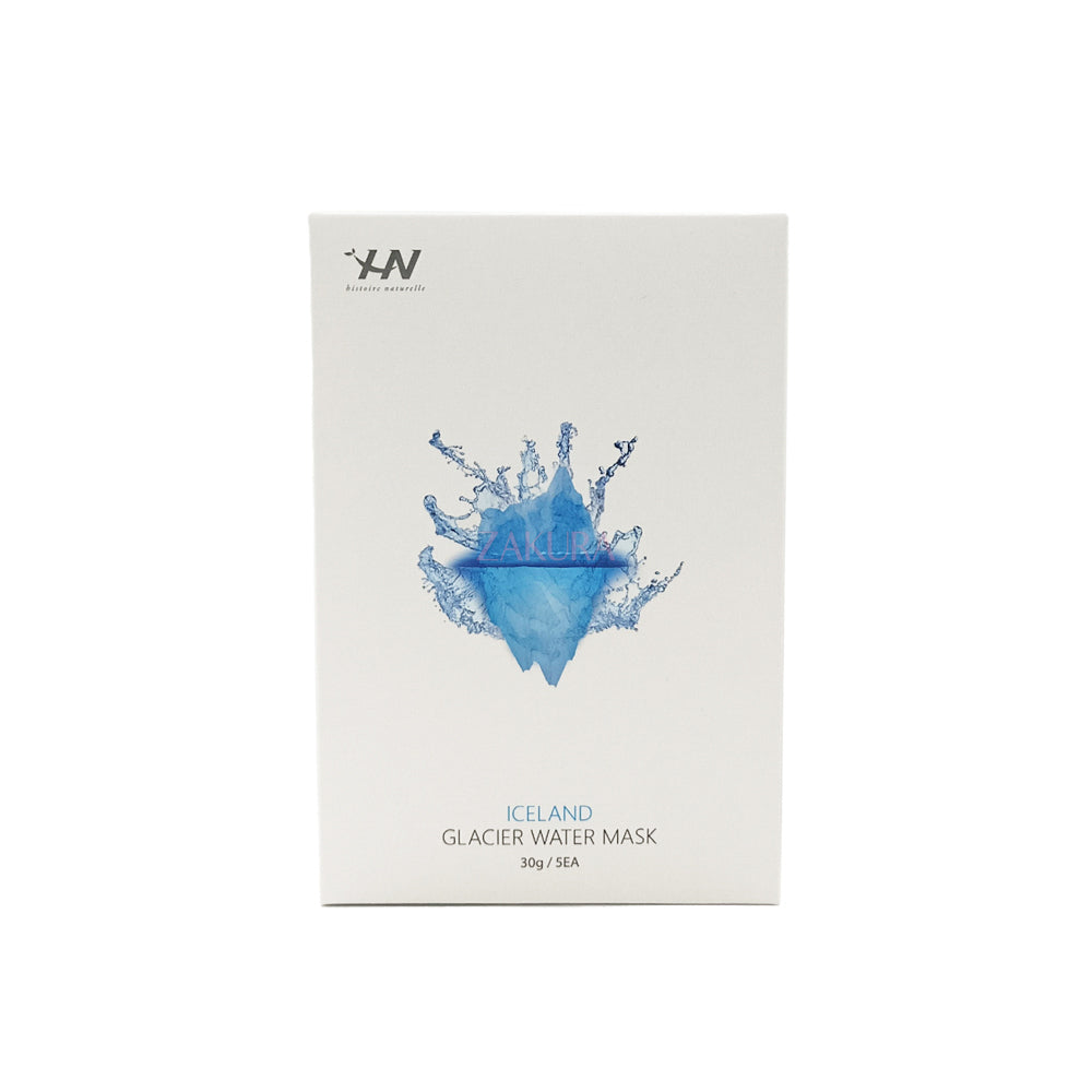 Histoire Naturelle Iceland Glaciel Water Mask 5pcs – hydrating Korean sheet mask with Iceland glacier water, available at Zakura Global