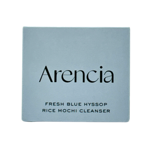 Arencia Fresh Blue Hyssop Rice Mochi Cleanser – Korean mochi-textured cleanser for oily and acne-prone skin, available at Zakura Global.