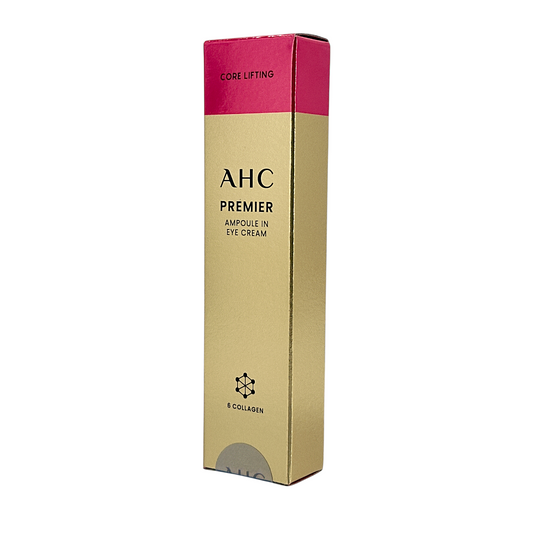 AHC Premier Ampoule In Eye Cream – 12ml mini tube, Korean anti-aging skincare for eyes and face, available at Zakura Global.