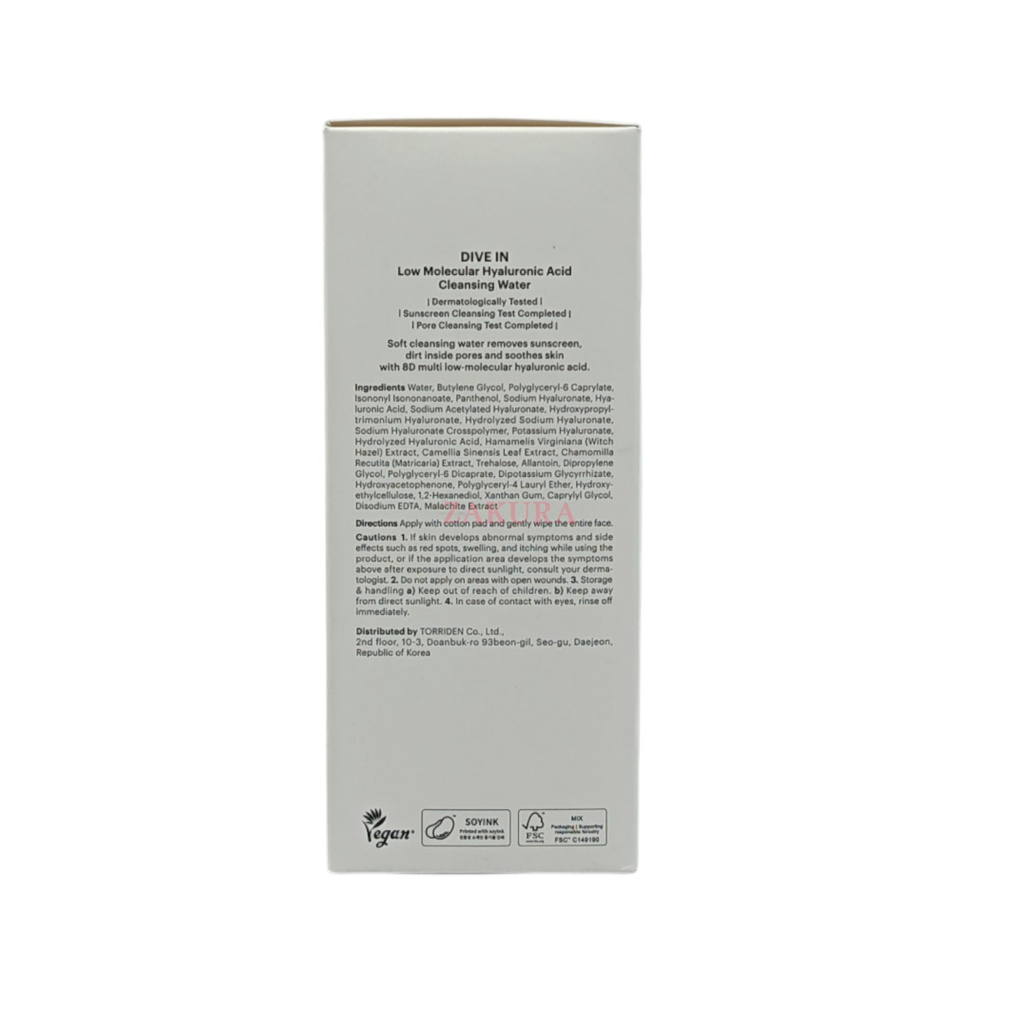 Torriden DIVE-IN Hyaluronic Acid Cleansing Foam (150ml/400ml) 400ml