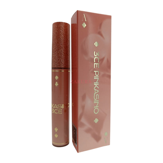 3CE Drop Glow Gel highlighter in a mauve tone, with a creamy texture and a cloud-like appearance.