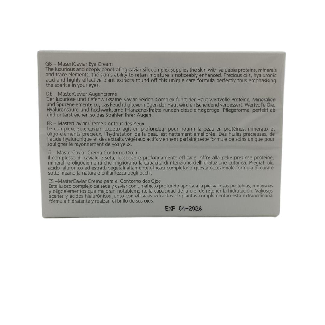 Juvena Master Caviar Eye Cream 15ml – Luxurious anti-aging eye cream for firm, radiant skin by Zakura Global.