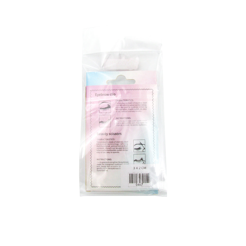 Zakura Beauty Scissors + Eyebrow Clip 2pcs