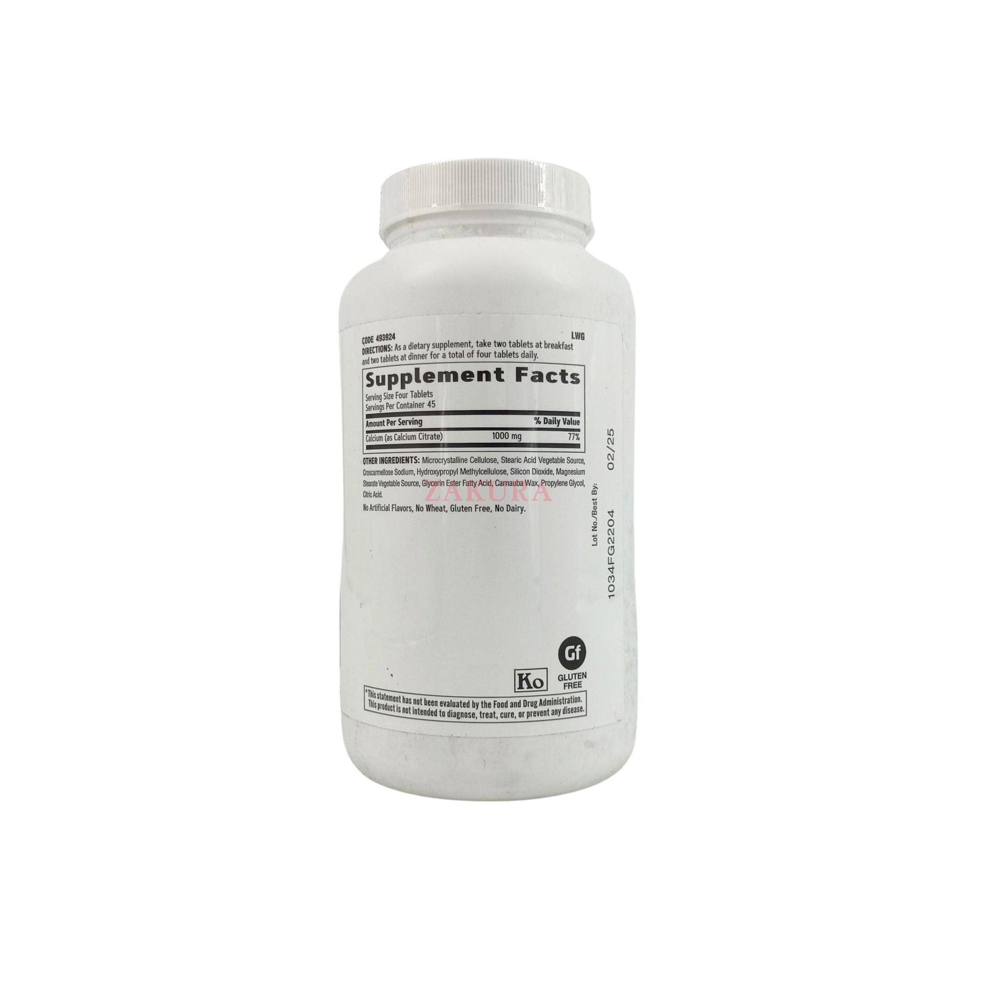 GNC Calcium Citrate 1000mg 180caps