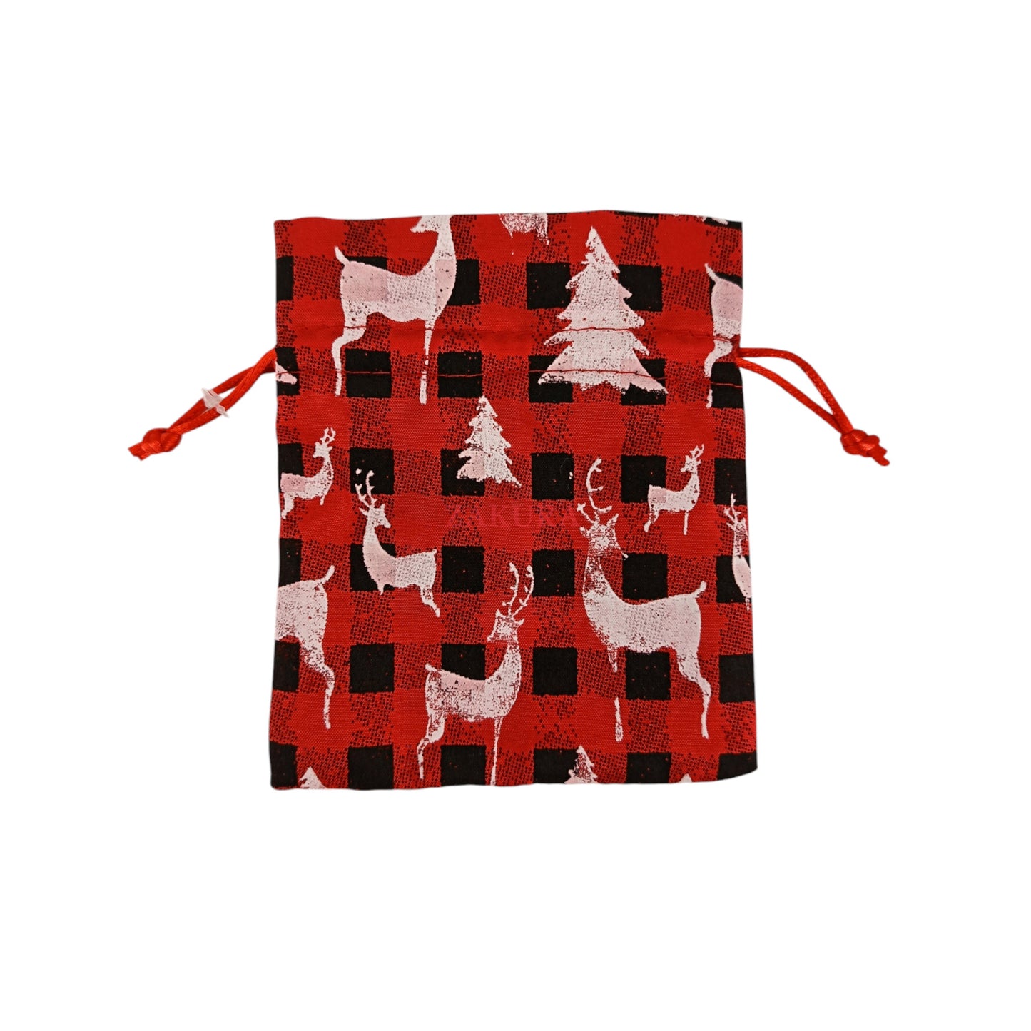 Zakura Pull string pouch Christmas (small 10*12cm) 1pc