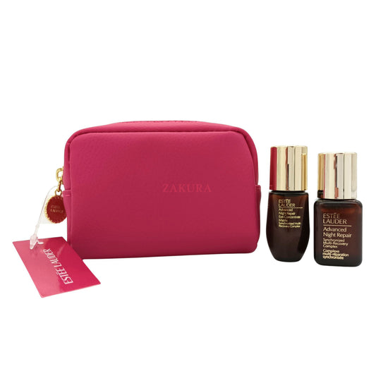 Estee Lauder Beauty Travel Set (Magenta Pouch) 3pcs