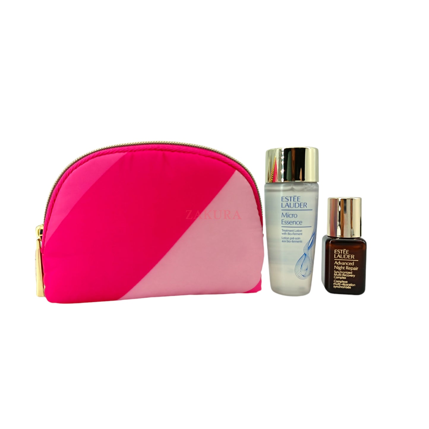 Estee Lauder Beauty Travel Set (Fushcia Pouch) 3pcs