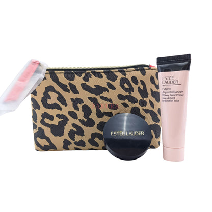 Estee Lauder Travel Set (Leopard Pouch) 3pcs