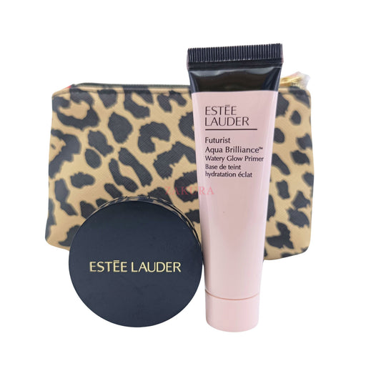 Estee Lauder Travel Set (Leopard Pouch) 3pcs