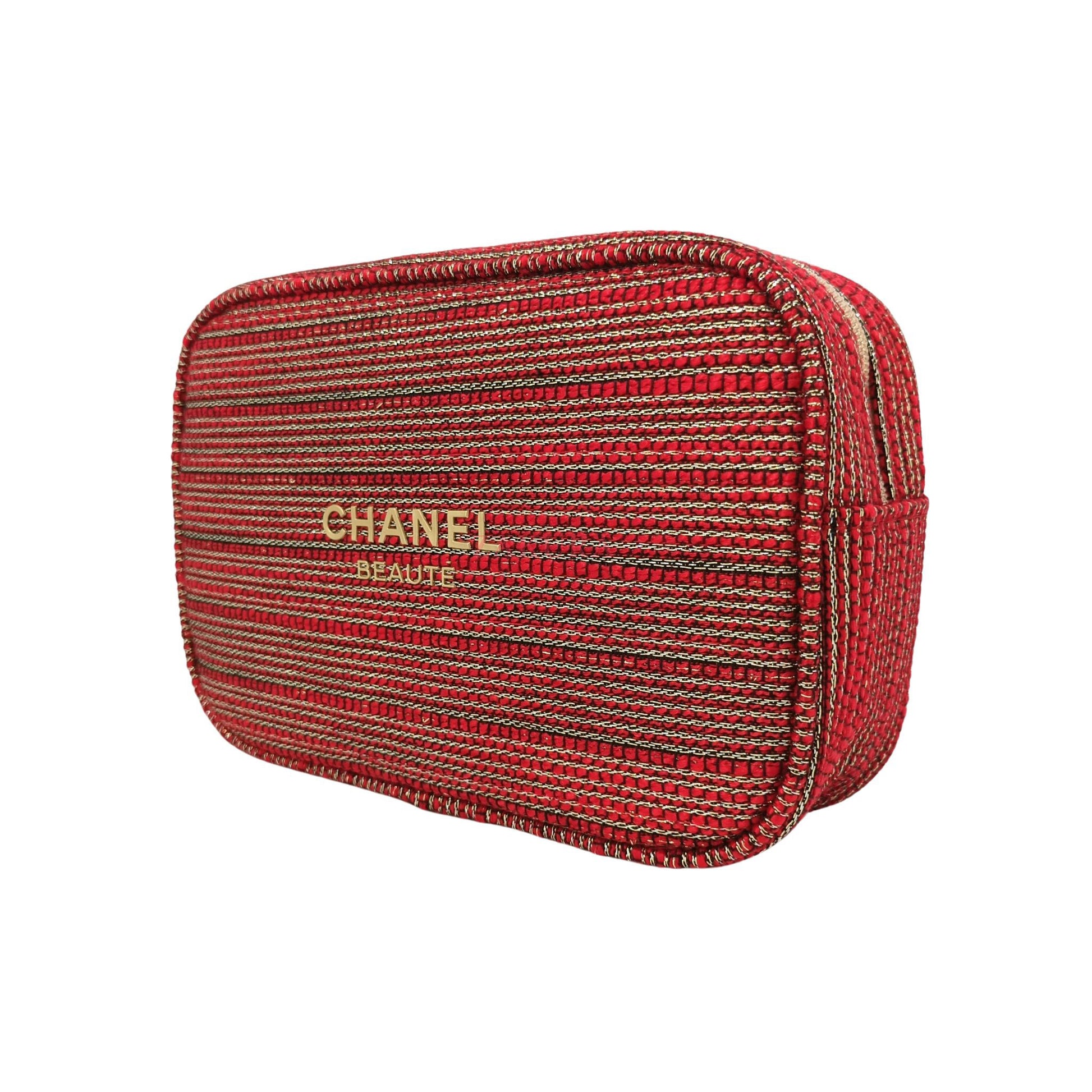 Chanel Travel set cosmetic bag (Red Gold) 6pcs