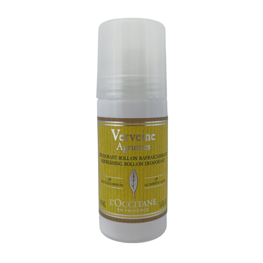 L'Occitane Citrus Verbena Roll-On Deodorant – 50ml bottle with refreshing citrus scent, available at Zakura Global for gentle and effective odor care.

