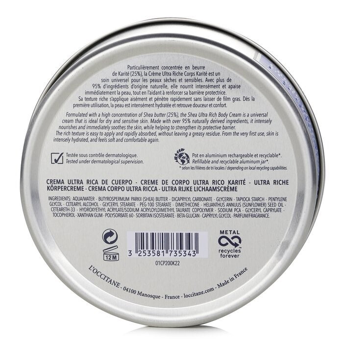 L'Occitane Shea Butter Ultra Rich Body Cream 200ml