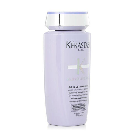 Kerastase Blond Absolu Bain Ultra-Violet Shampoo – 250ml anti-brass purple shampoo with hyaluronic acid and edelweiss, available at Zakura Global.