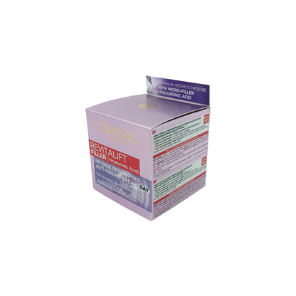 L'Oreal Revitalift Filler Day Cream – 50ml jar for daily hydration and plumping, available at Zakura Global.