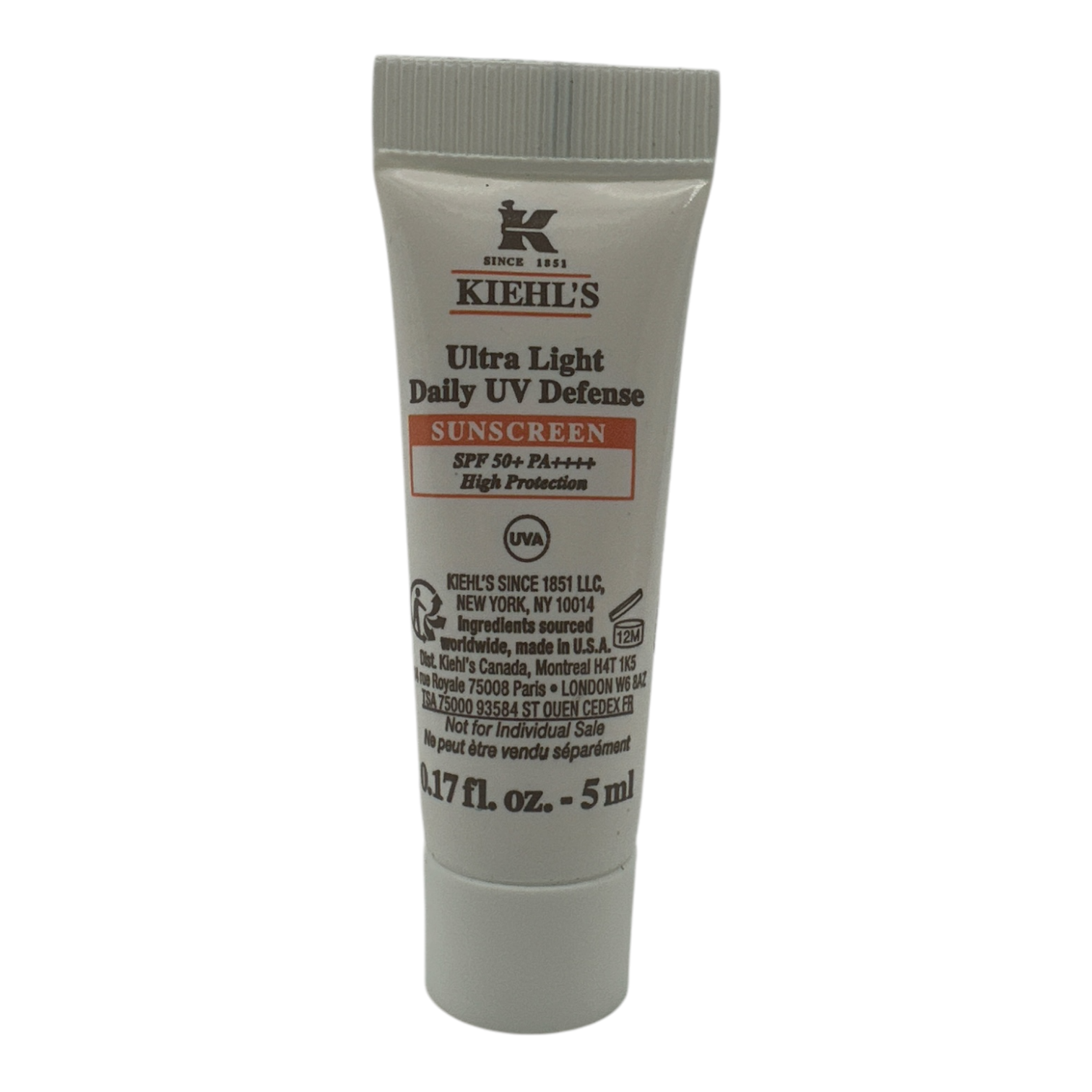 Kiehl's  Ultra Light Daily UV Defense Aqua Gel SPF 50 PA+++ 5ml