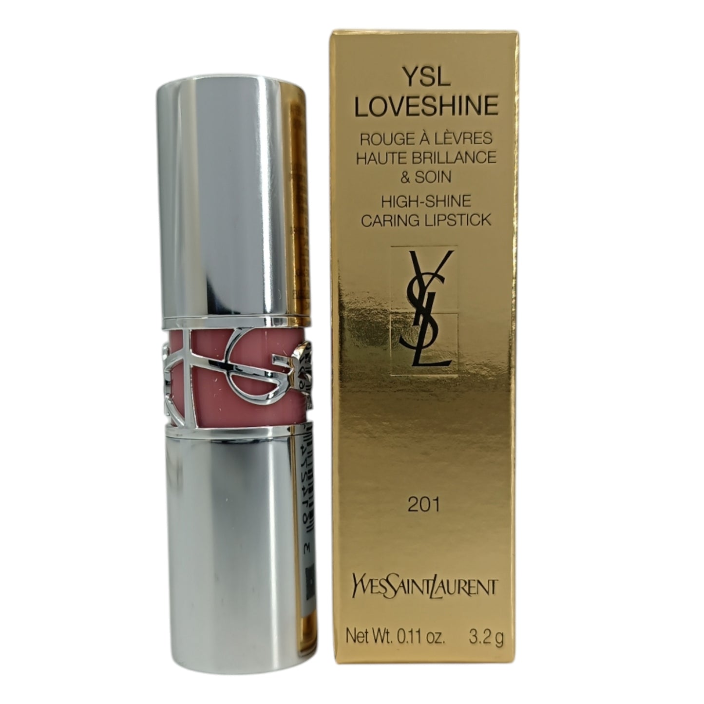 Yves Saint Laurent YSL Loveshine High-Shine Caring Lipstick  201 Rose 3.2g