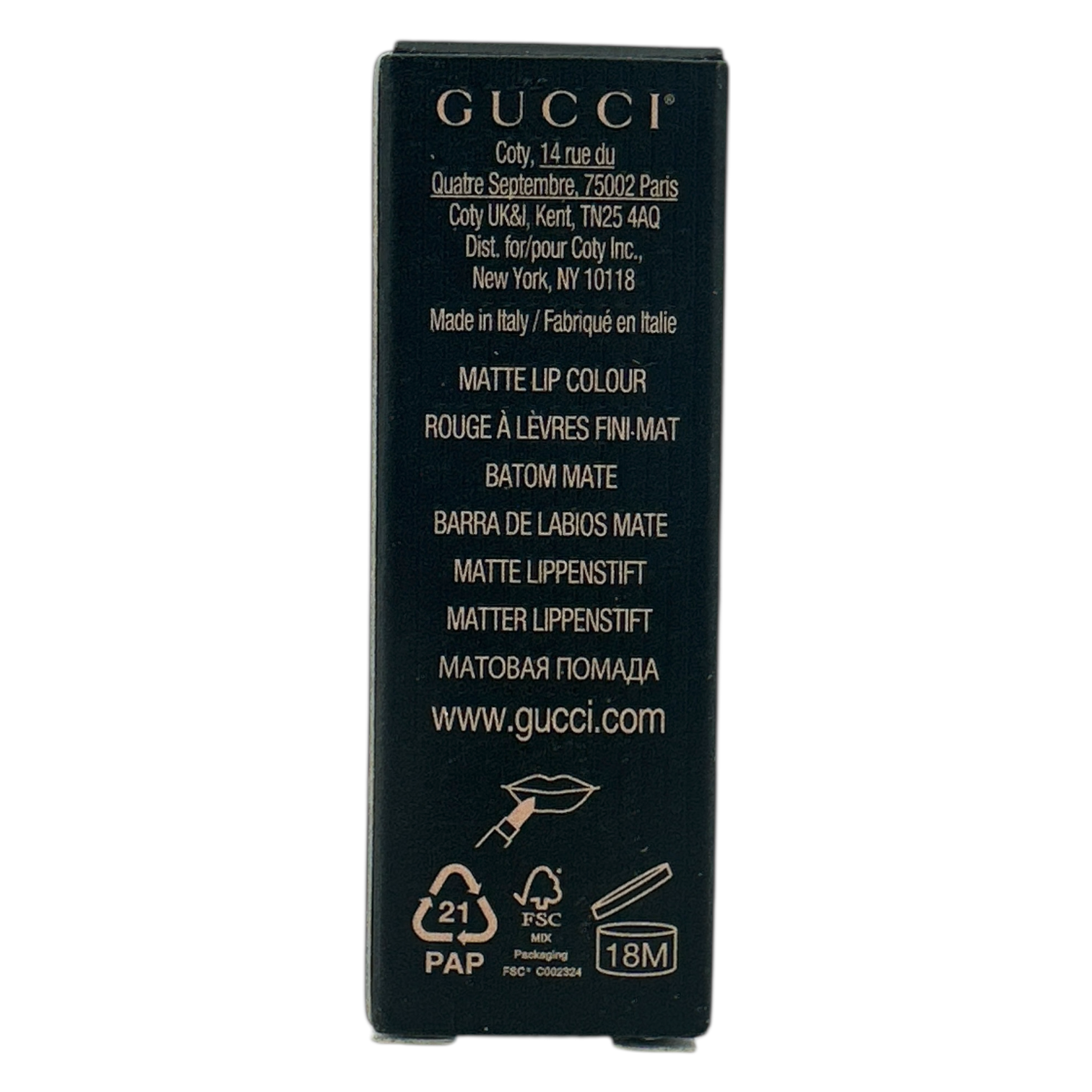 Gucci Rouge A Levres Mat Lip Colour-25 Goldie Red Mini 1g