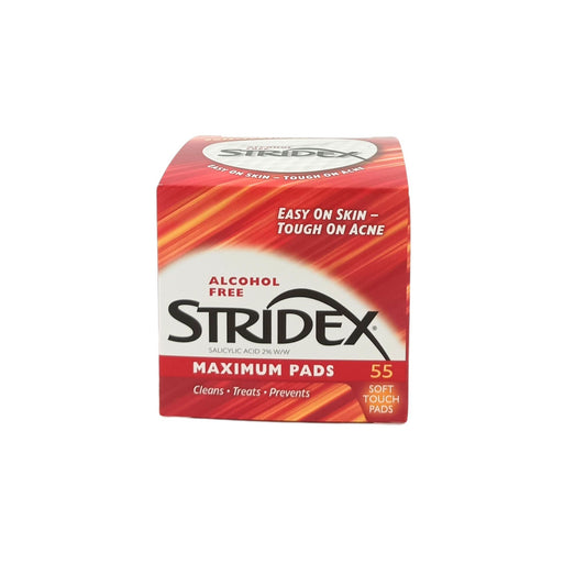 Stridex Salicylic Acid Pads 55pads (Acid 2% Maximum/Acid 0.5% Sensitive/Acid 1% Essential) Acid 2% Maximum