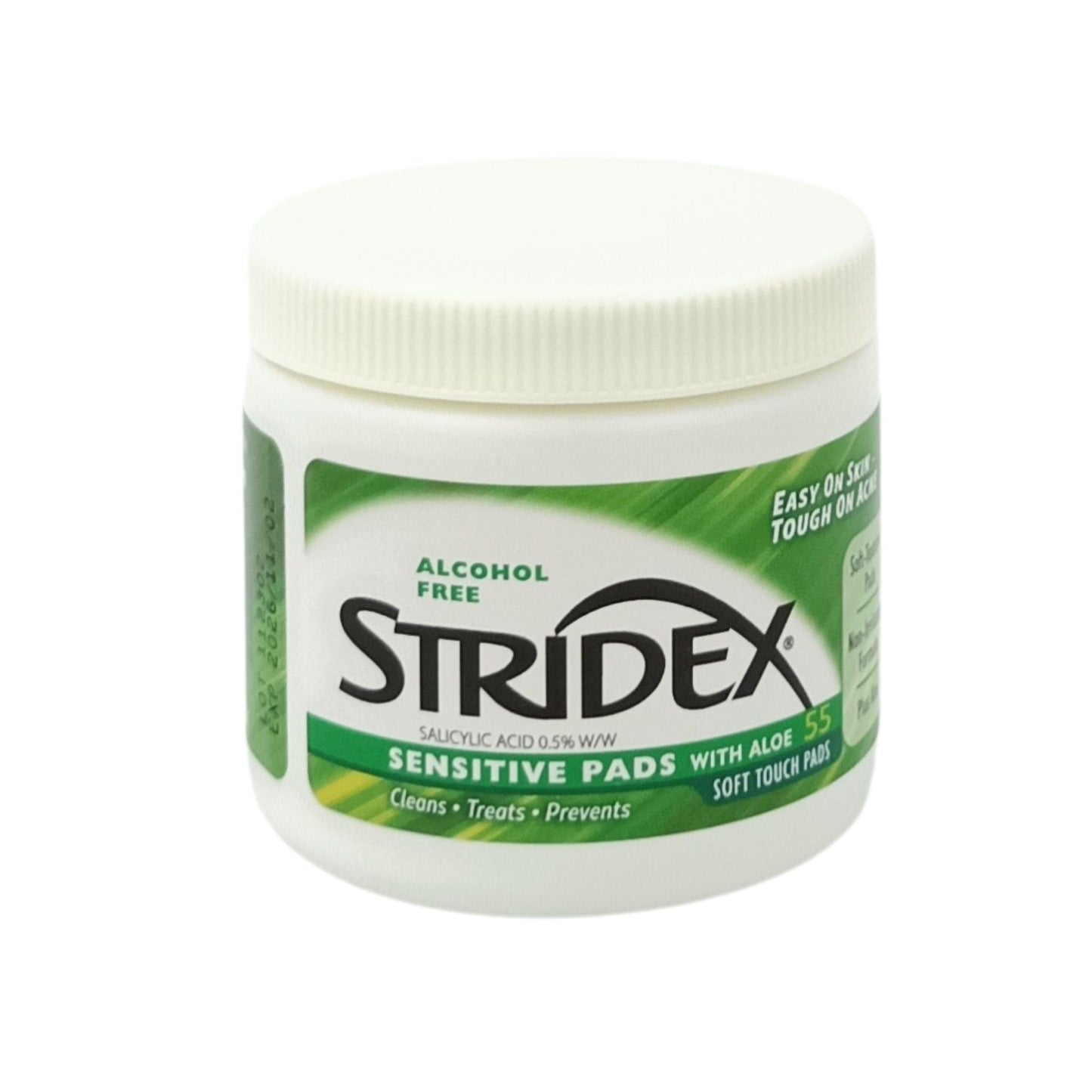 Stridex Salicylic Acid Pads 55pads (Acid 2% Maximum/Acid 0.5% Sensitive/Acid 1% Essential) Acid 0.5% Sensitive