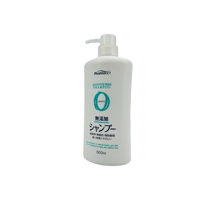 Kumano Pharmaact Additive Free Shampoo 600ml bottle for gentle, chemical-free hair cleansing from Zakura Global.