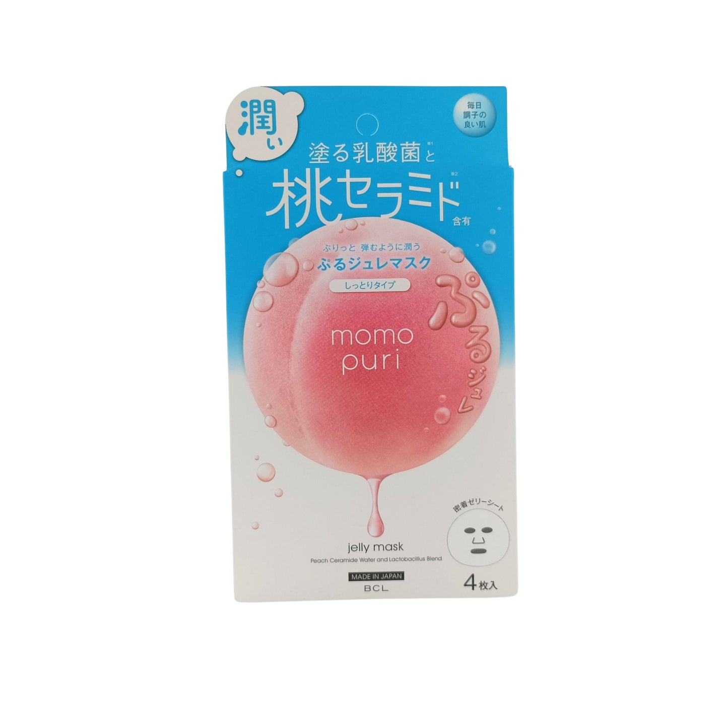 BCL Momopuri Jelly Mask/ Jelly Mask Cool/ Milk Jelly Mask/ Milky Serum Mask 4pcs Jelly Mask