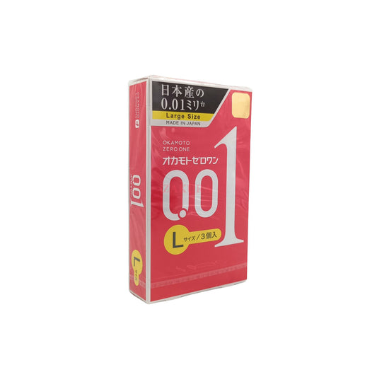 Okamoto Super thin 0.01 Condom 3pcs (Standard Size/ L Size) L Size