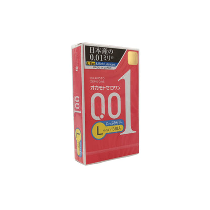 Okamoto Japan Edit. Super Thin 0.01 Condom (L Size + Rich 3pcs
