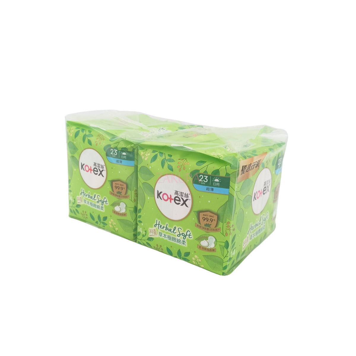 Kotex Herbal Soft Ultra-Thin 23cm (14pcs/2x14pcs) 2x14pcs